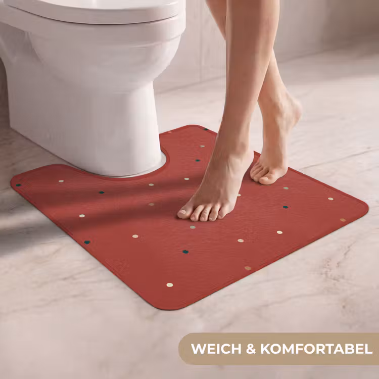 WC Vorleger - Muster - Punkte - Rot — 5