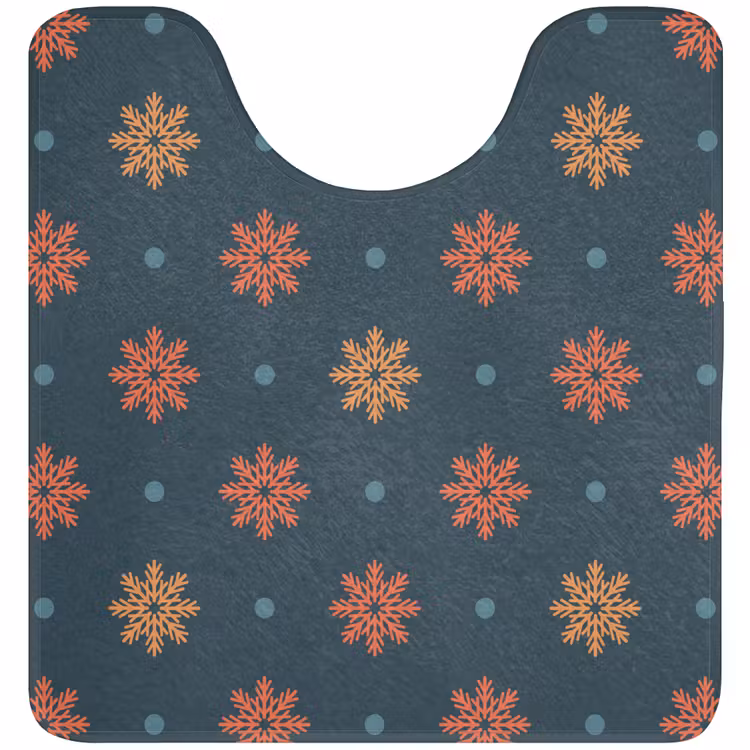WC Vorleger - Muster - Schneeflocken - Blau — 1
