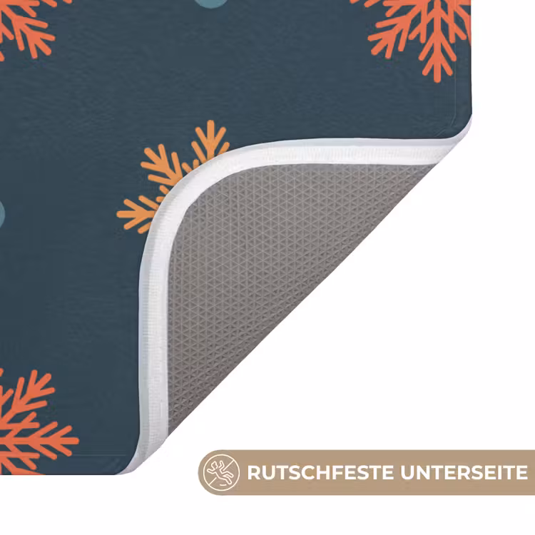 WC Vorleger - Muster - Schneeflocken - Blau — 3