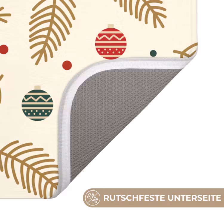 WC Vorleger - Muster - Weihnachten - Symbole - Beige — 3