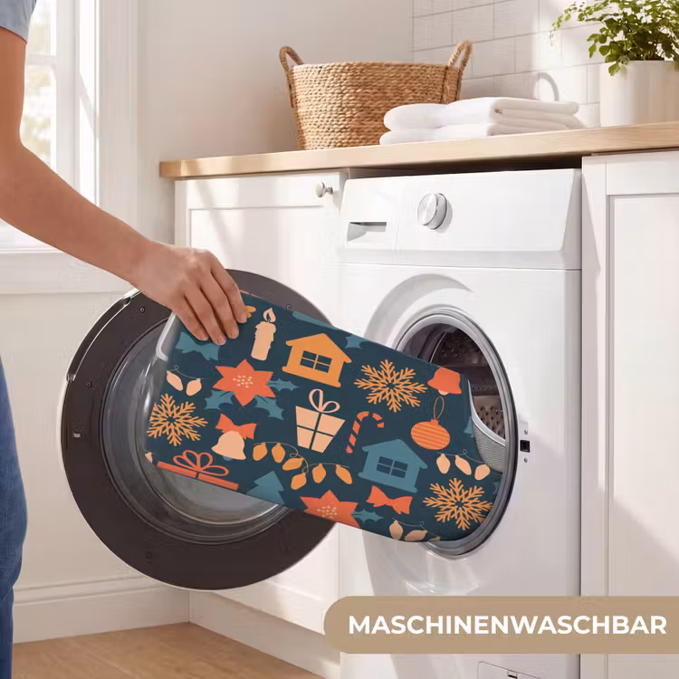 WC Vorleger - Muster - Weihnachten - Symbole - Blau — 7