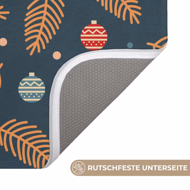 WC Vorleger - Muster - Weihnachten - Symbole - Dunkelblau — 3