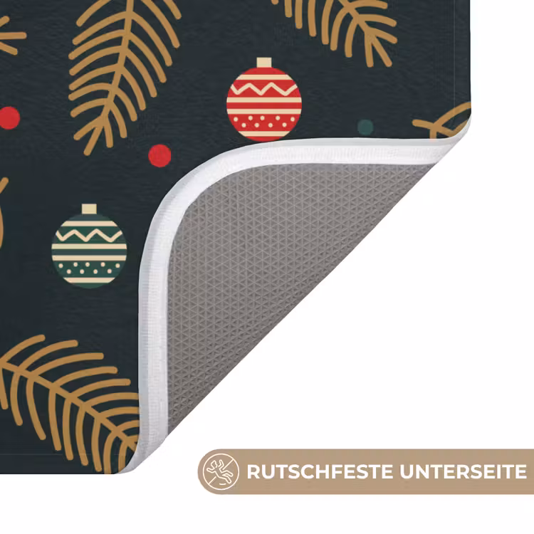 WC Vorleger - Muster - Weihnachten - Symbole - Grün — 3