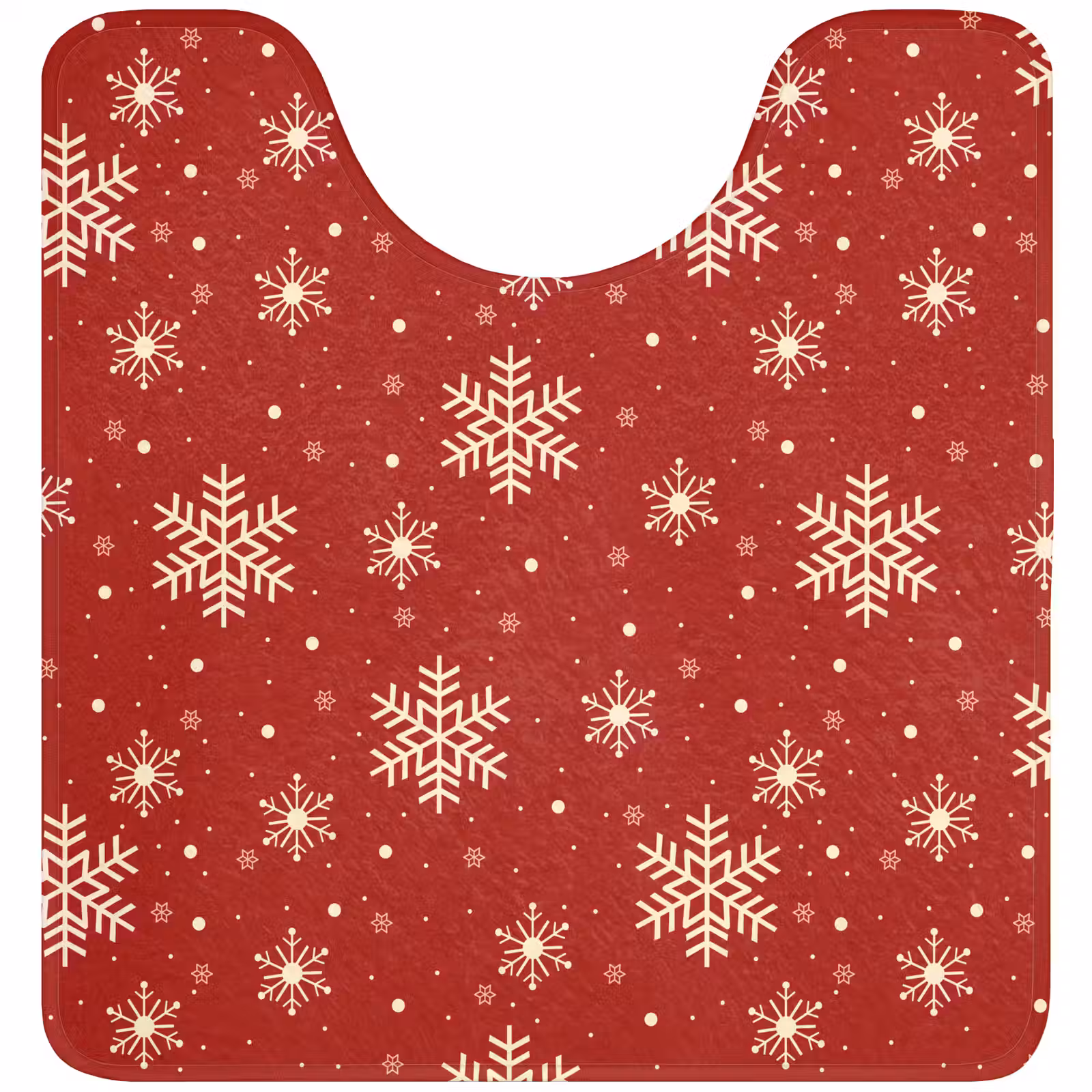 WC Vorleger - Illustration - Schneeflocken - Rot — 1