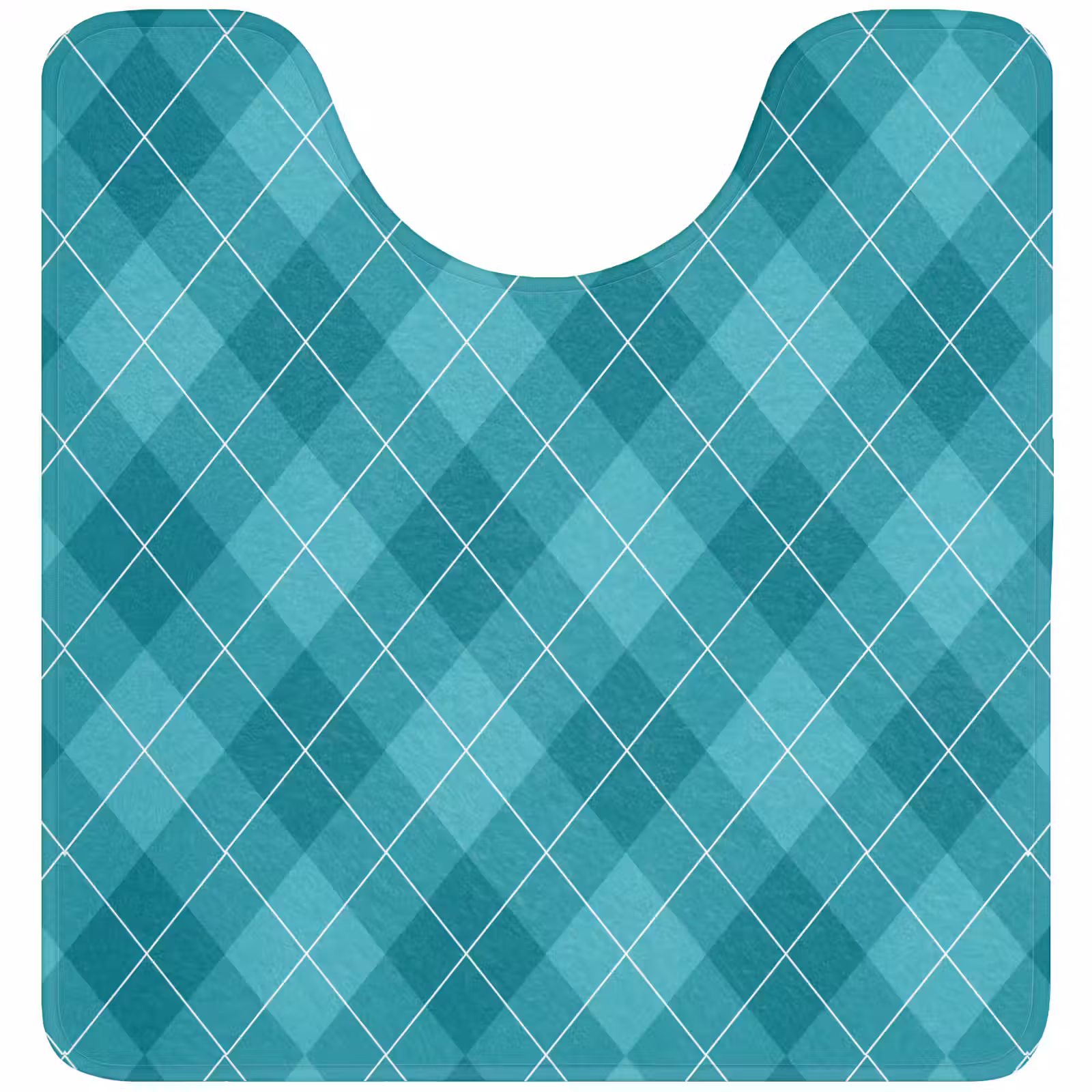 WC Vorleger - Muster - Diamanten - Blau — 1