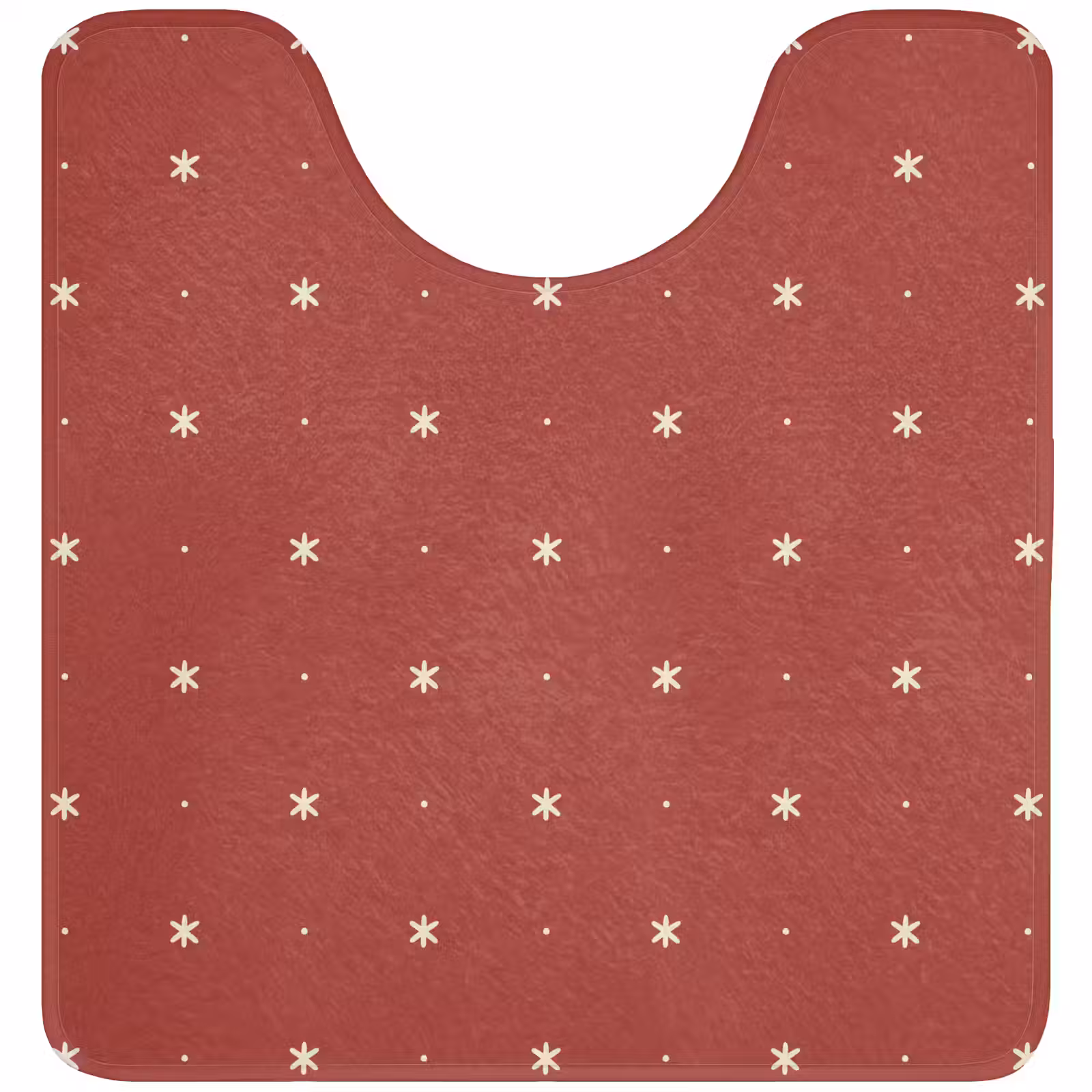 WC Vorleger - Muster - Punkte - Sterne - Rot — 1