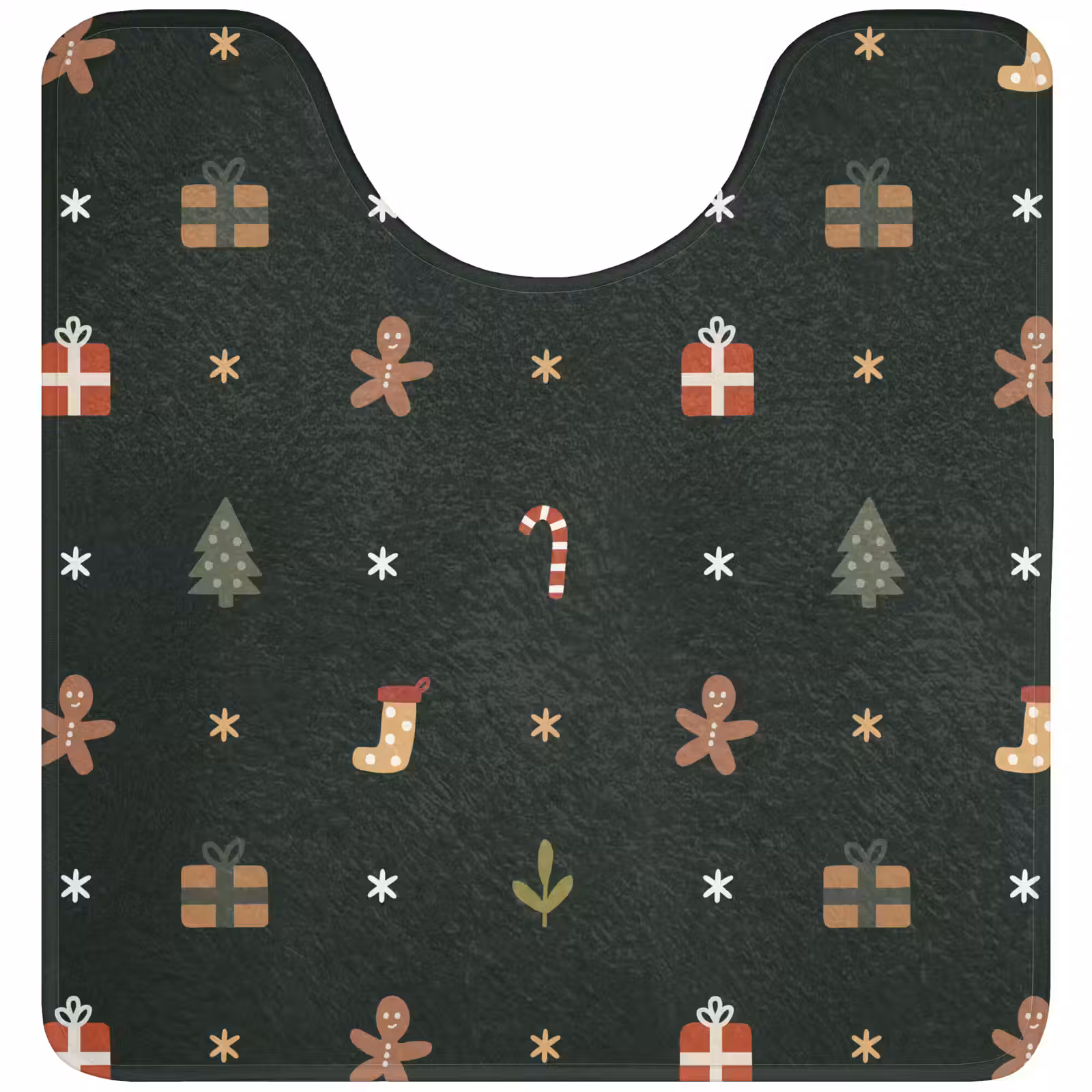 WC Vorleger - Muster - Weihnachtssymbole - Grün — 1