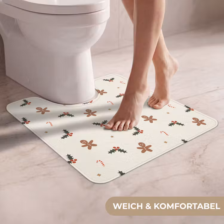 WC Vorleger - Illustration - Figuren - Beige — 5