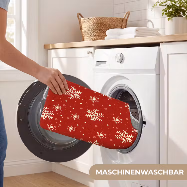 WC Vorleger - Illustration - Schneeflocken - Rot — 7