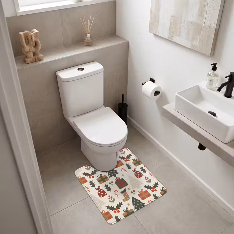 WC Vorleger - Illustration - Weihnachtsfiguren - Beige — 6