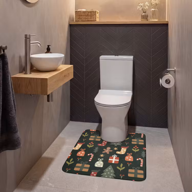 WC Vorleger - Illustration - Weihnachtsfiguren - Grün — 2