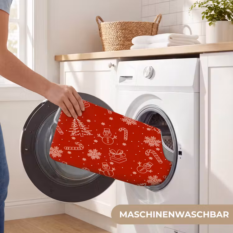 WC Vorleger - Illustration - Weihnachtssymbole - Rot — 7