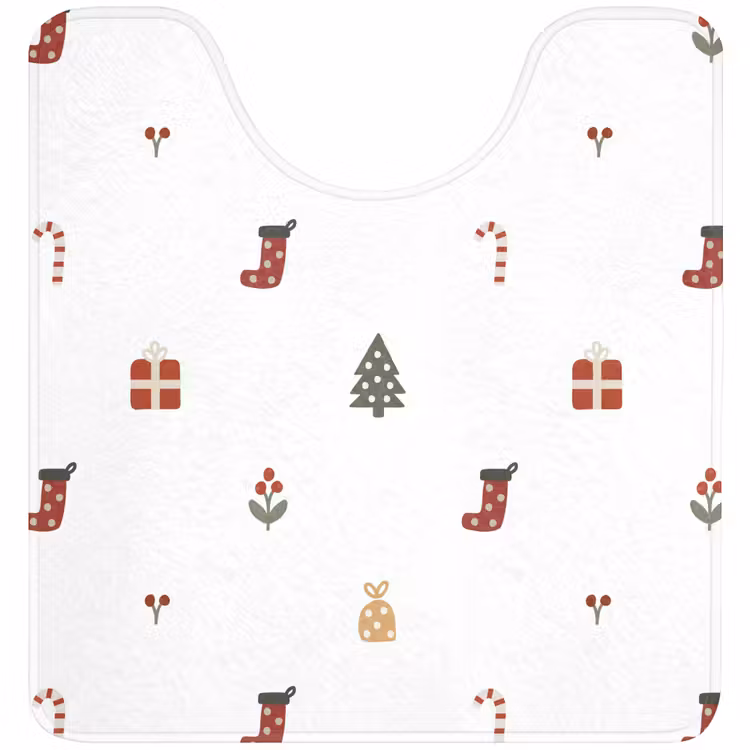 WC Vorleger - Illustration - Weihnachtssymbole - Weiß — 1