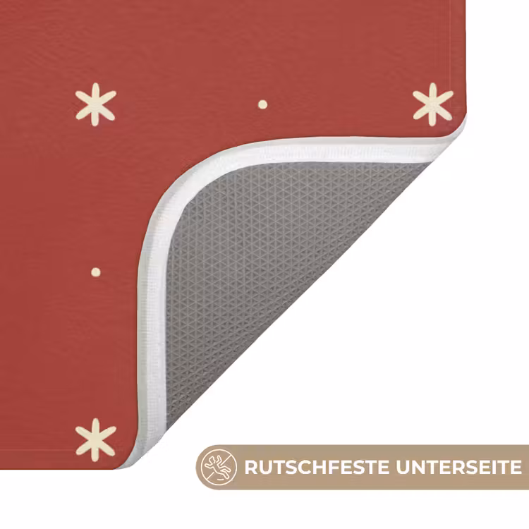 WC Vorleger - Muster - Punkte - Sterne - Rot — 3