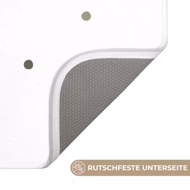 WC Vorleger - Muster - Punkte - Sterne - Weiß — 3