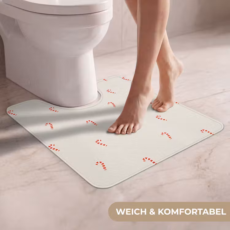 WC Vorleger - Muster - Säurestäbchen - Beige — 5