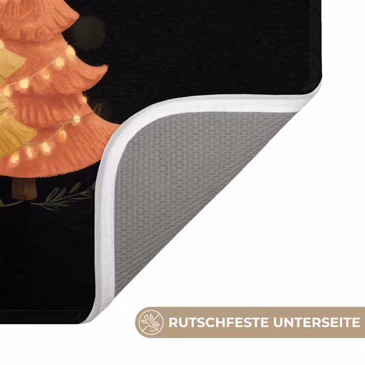 Badematte - Weihnachtsbäume - Bunt - Lichter - Stern — 3