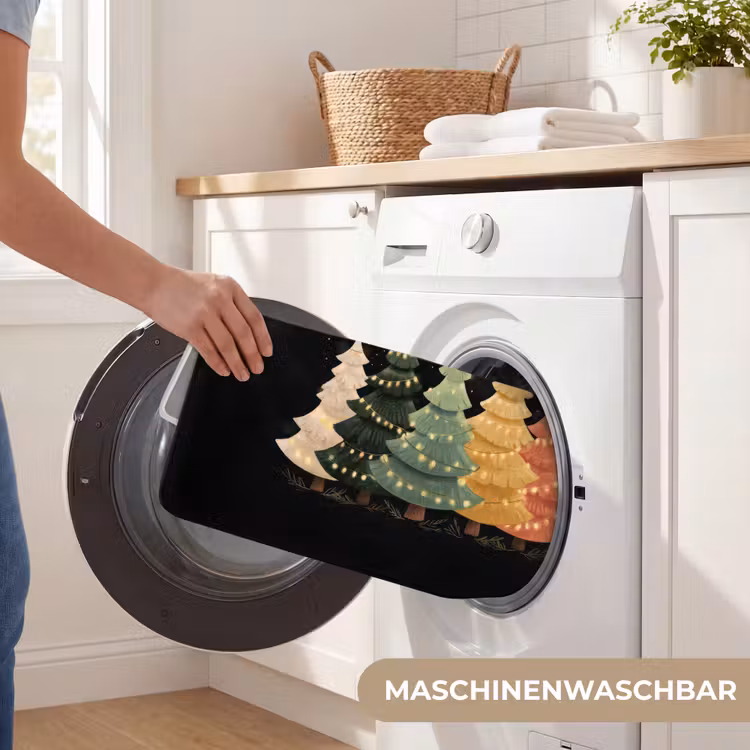 Badematte - Weihnachtsbäume - Bunt - Lichter - Stern — 7