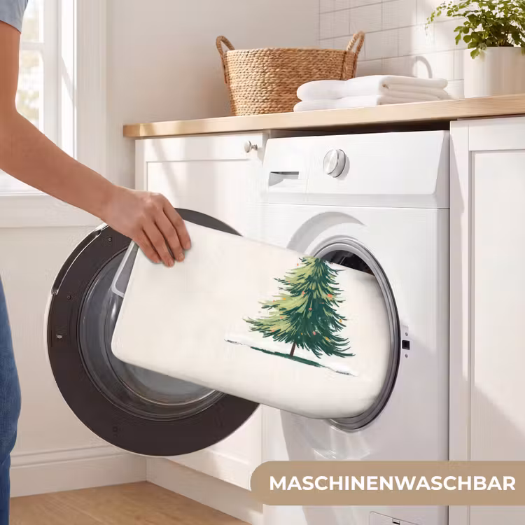 Badematte - Weihnachtsbaum - Illustration - Stern - Schnee — 7