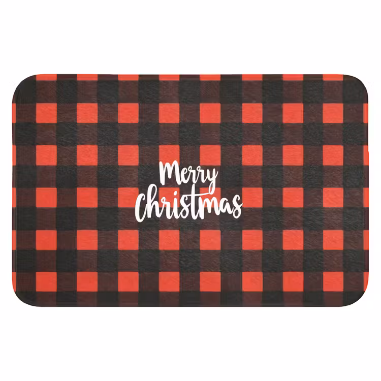 WC Vorleger - Kariert - Rot - Text - Weihnachten — 1