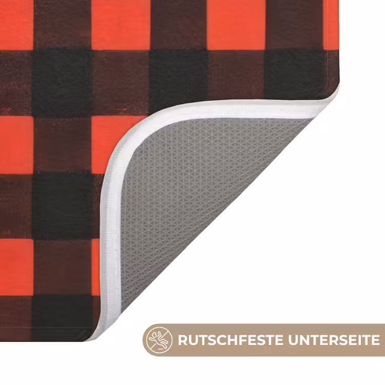 WC Vorleger - Kariert - Rot - Text - Weihnachten — 3