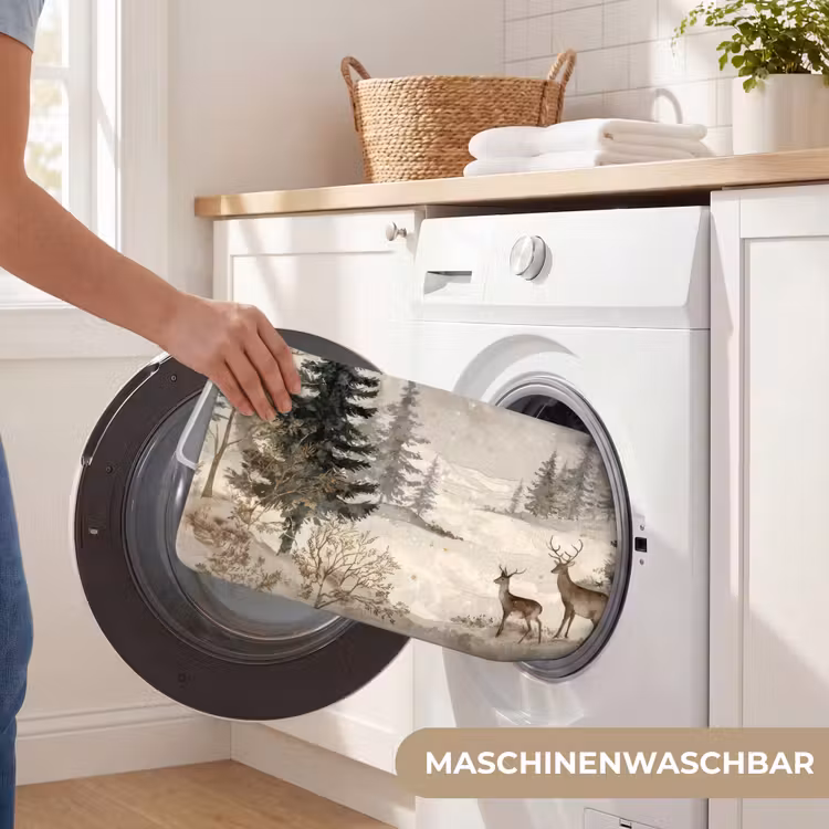 WC Vorleger - Wald - Hirsche - Winter - Schnee — 5