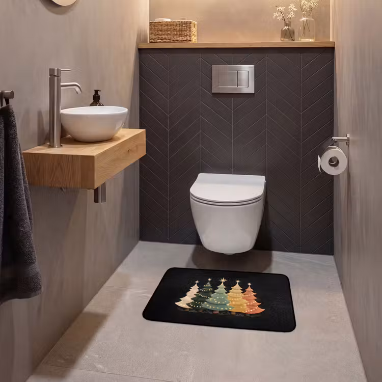 WC Vorleger - Weihnachtsbäume - Bunt - Lichter - Stern — 2