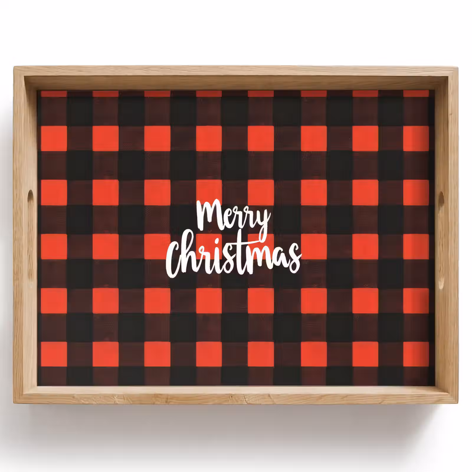 Tablett - Kariert - Rot - Text - Weihnachten — 1