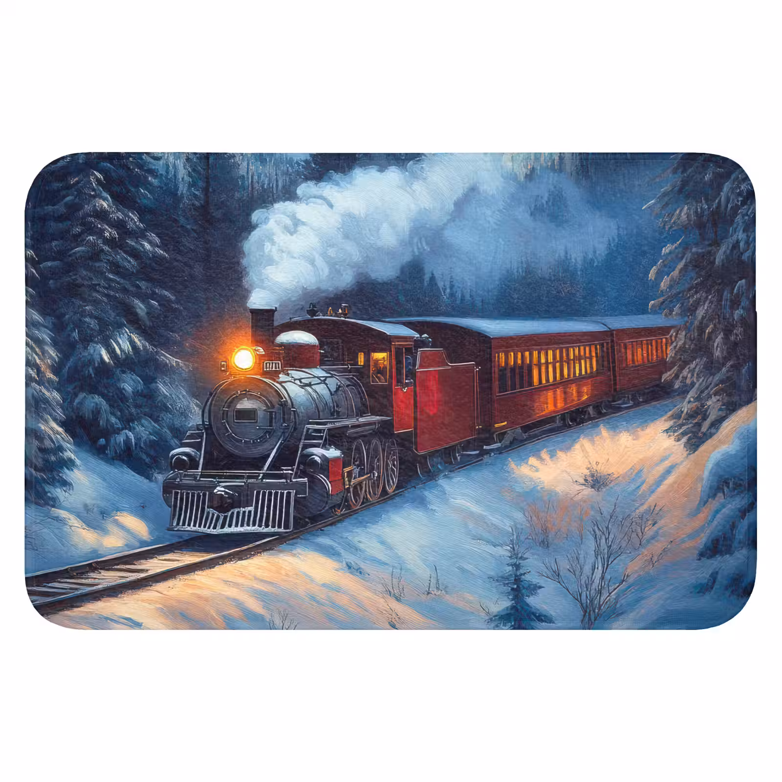 Badematte - Zug - Weihnachten - Schnee - Weihnachtszug — 1