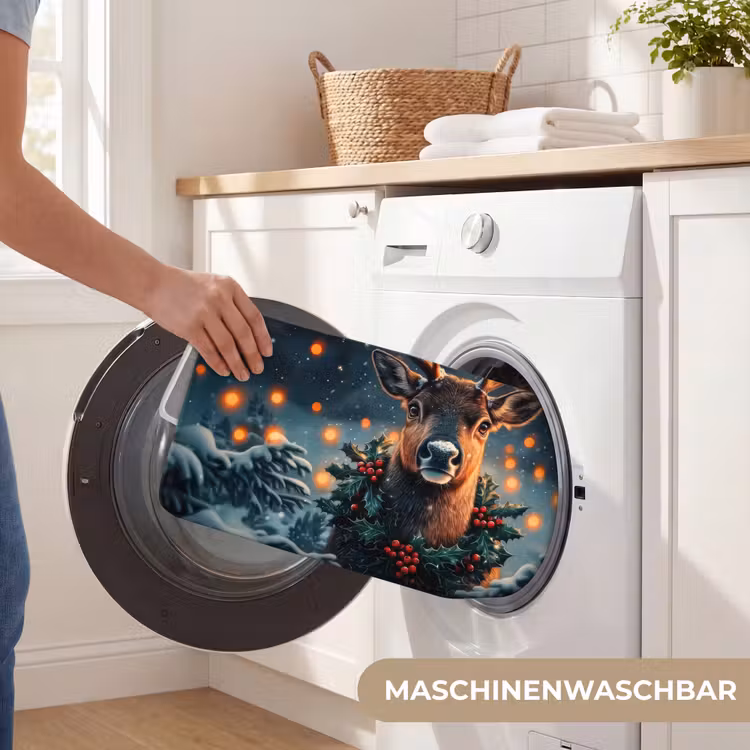Badematte - Hirsch - Weihnachten - Winter - Schnee - Weihnachtskranz — 7