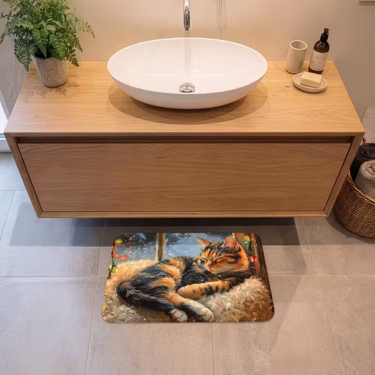 Badematte - Katze - Weihnachten - Winter - Tier — 2