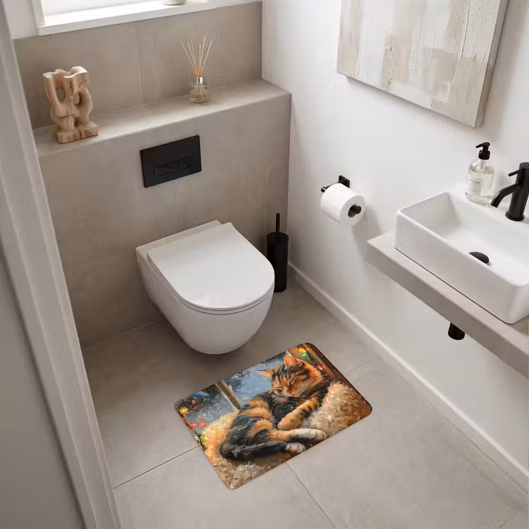 Badematte - Katze - Weihnachten - Winter - Tier — 6