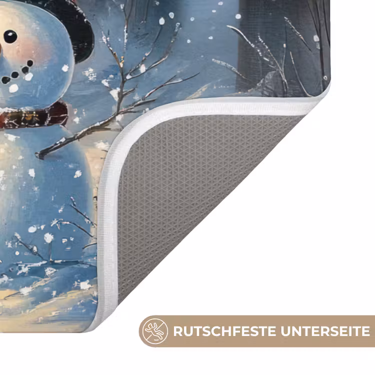 Badematte - Schneemann - Schnee - Winter - Wald — 3