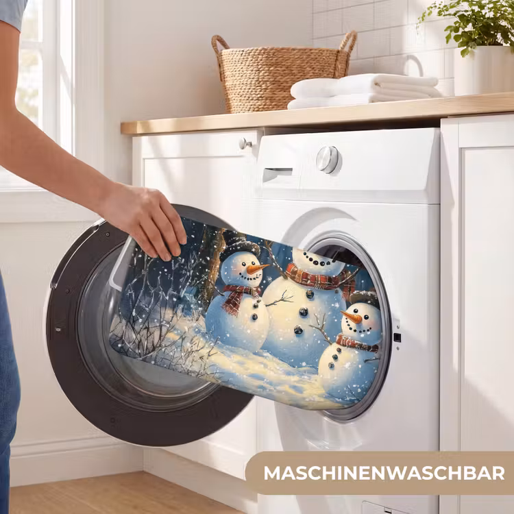 Badematte - Schneemann - Schnee - Winter - Wald — 7