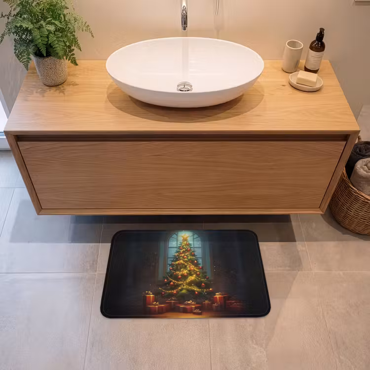 Badematte - Weihnachtsbaum - Geschenk - Winter — 2
