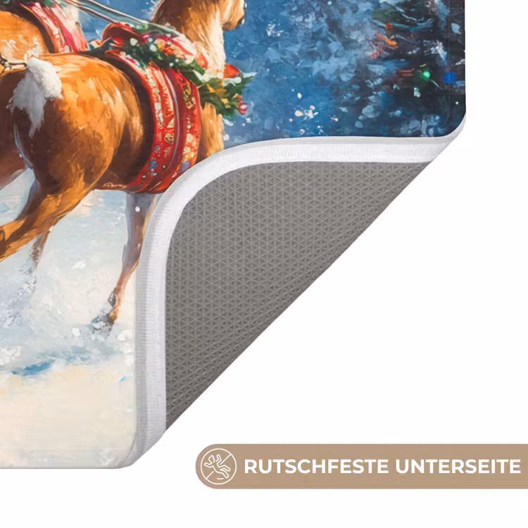 Badematte - Weihnachtsmann - Rentier - Weihnachten - Schnee — 3