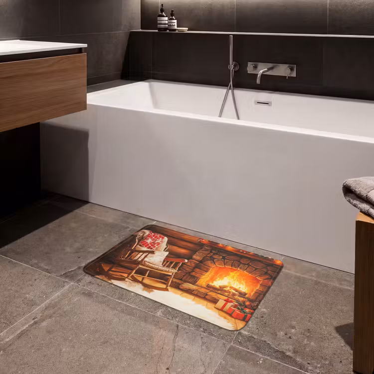 Badematte - Winter - Weihnachten - Zuhause - Kamin — 4