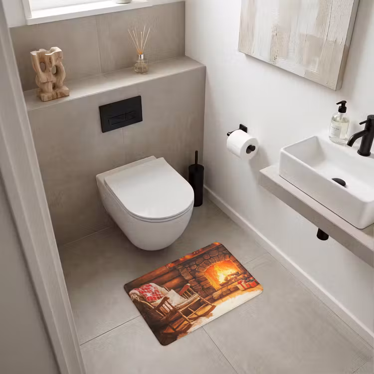 Badematte - Winter - Weihnachten - Zuhause - Kamin — 6
