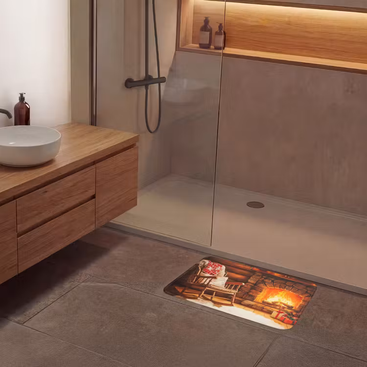 Badematte - Winter - Weihnachten - Zuhause - Kamin — 8