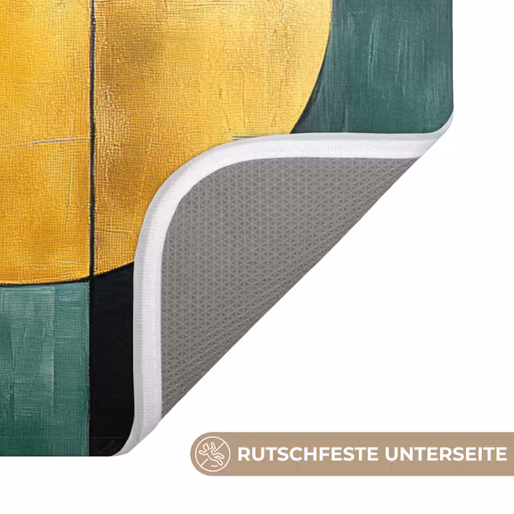 Badematte - Abstrakt - Weihnachten - Gold - Rot - Grün — 3