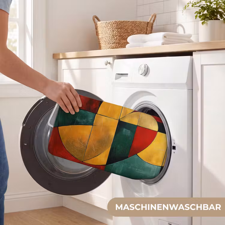 Badematte - Abstrakt - Weihnachten - Gold - Rot - Grün — 7