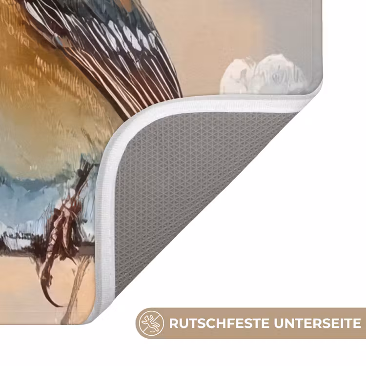 Badematte - Vögel - Zweig - Winter - Schnee — 3