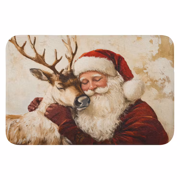 Badematte - Weihnachtsmann - Rentier - Weihnachten — 1