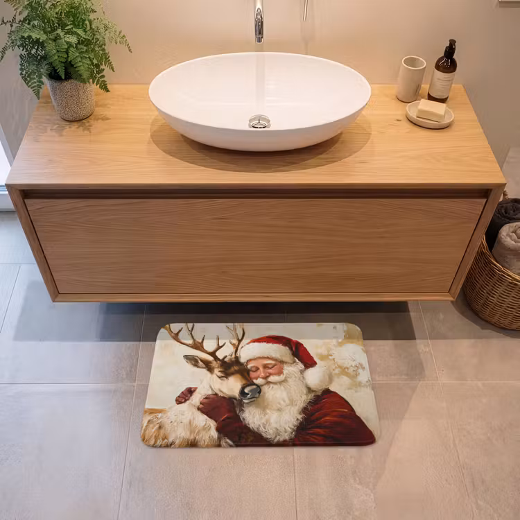 Badematte - Weihnachtsmann - Rentier - Weihnachten — 2