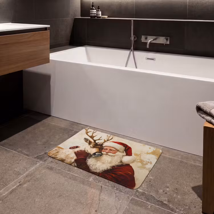 Badematte - Weihnachtsmann - Rentier - Weihnachten — 4