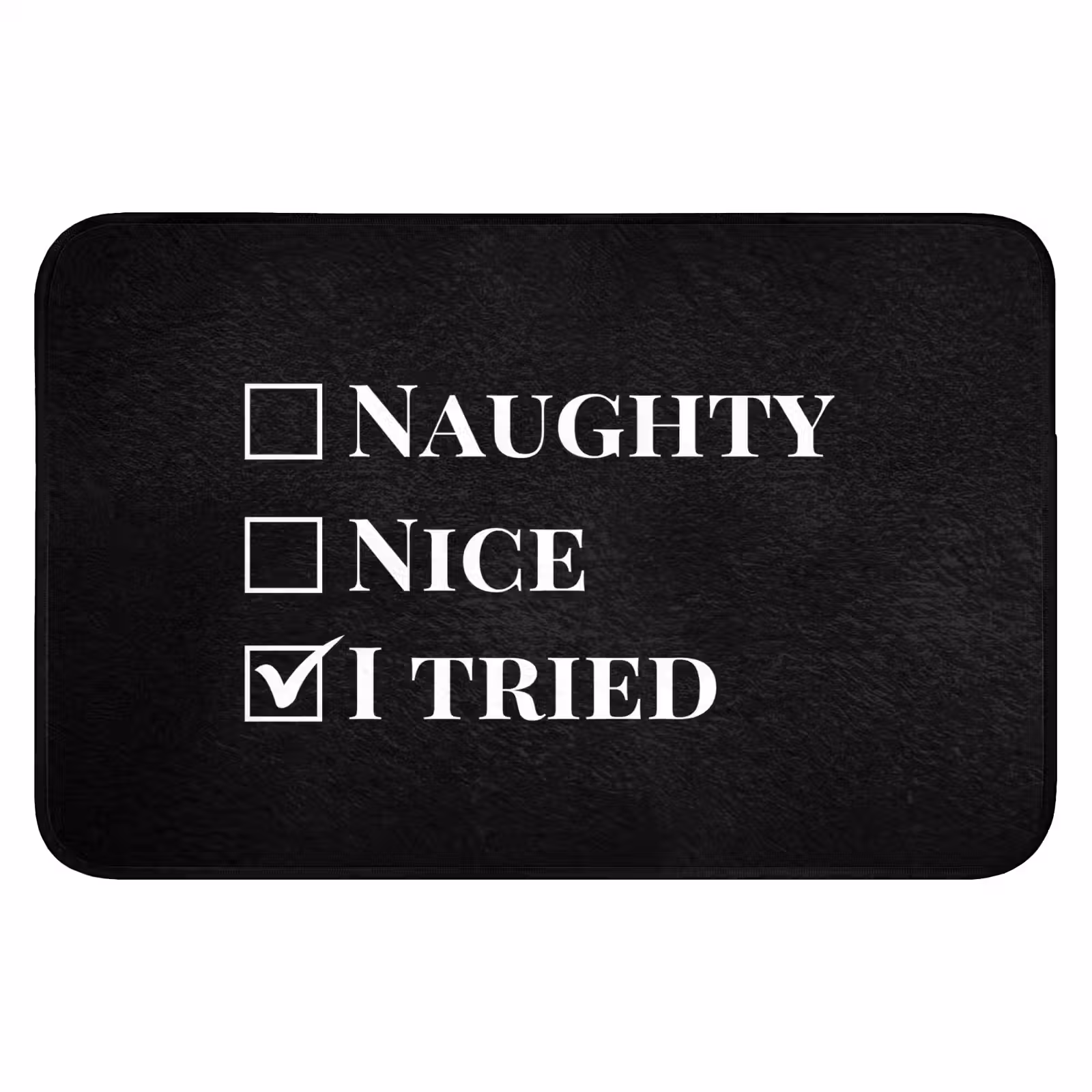 Badematte - Weihnachten - Schwarz - Weiß - Zitat - Lustig — 1