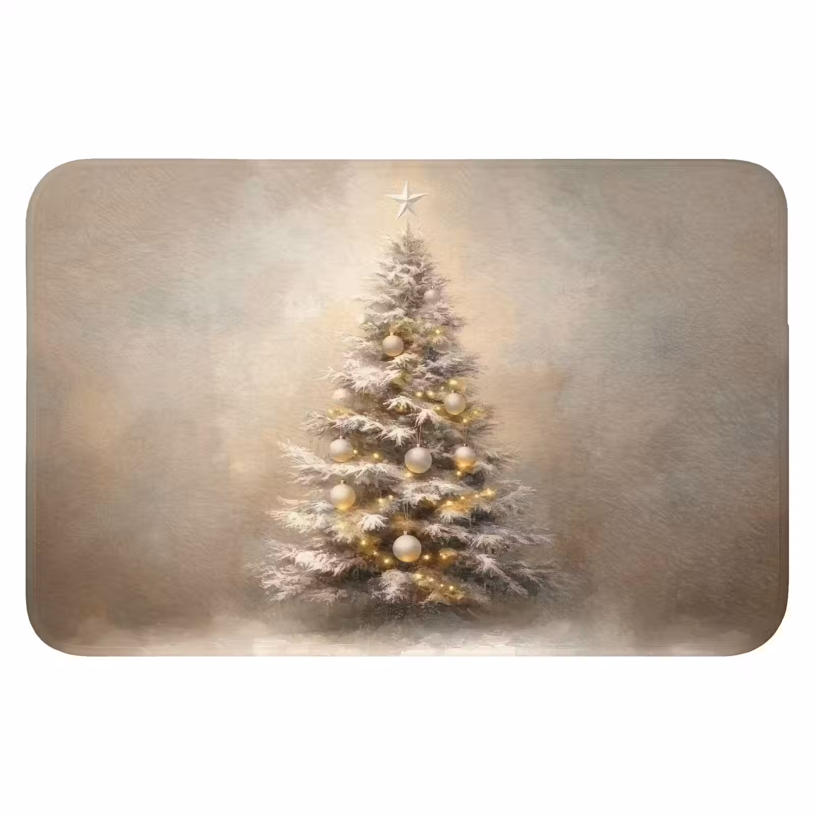 Badematte - Weihnachten - Weihnachtsbaum - Schnee - Kunst — 1