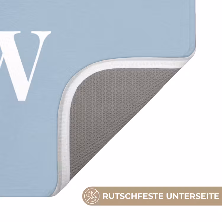 Badematte - Schnee - Winter - Blau - Lass es schneien — 3