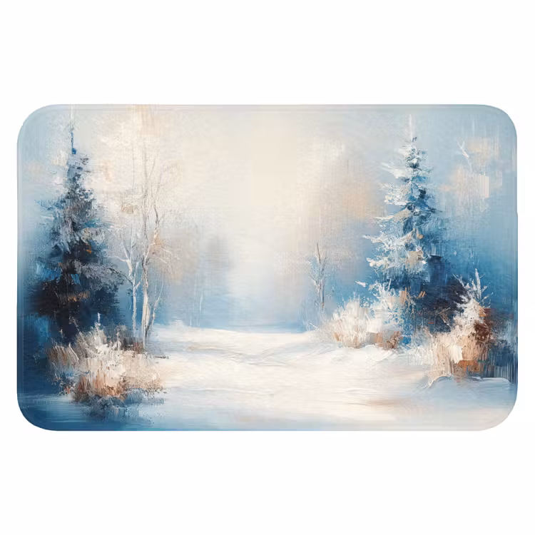 Badematte - Wald – Winter – Natur – Abstrakt – Schnee — 1