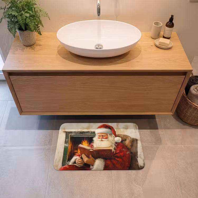 Badematte - Weihnachten - Weihnachtsmann - Winter - Open Fireside — 2